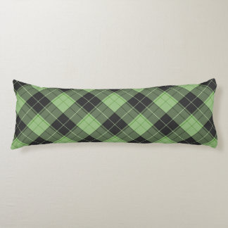 Simple tartan pattern in Light green Body Pillow