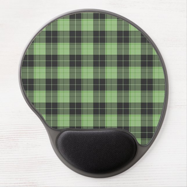 Simple tartan pattern in Light green Gel Mouse Pad (Front)