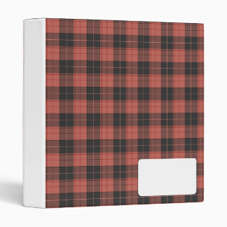 Simple tartan pattern in red 3 ring binder