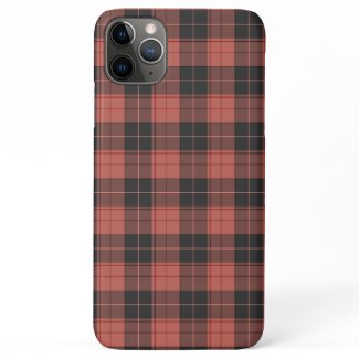 Simple tartan pattern in red iPhone 11 pro max case