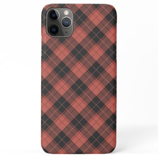 Simple tartan pattern in red iPhone 11 pro max case