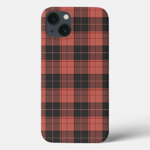 Simple tartan pattern in red iPhone 13 case