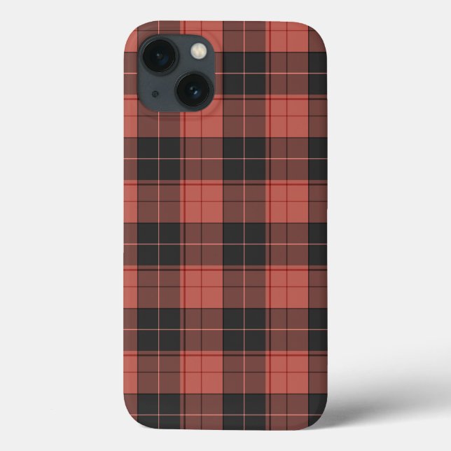 Simple tartan pattern in red Case-Mate iPhone case (Back)