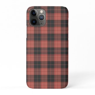 Simple tartan pattern in red iPhone 11 pro case