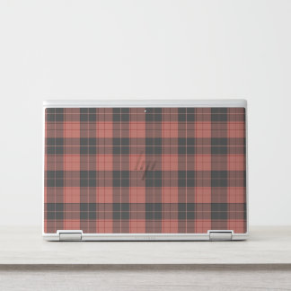 Simple tartan pattern in red HP laptop skin