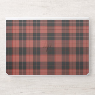 Simple tartan pattern in red HP laptop skin
