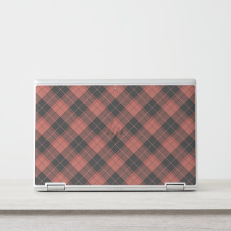 Simple tartan pattern in red HP laptop skin