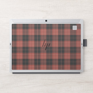 Simple tartan pattern in red HP laptop skin