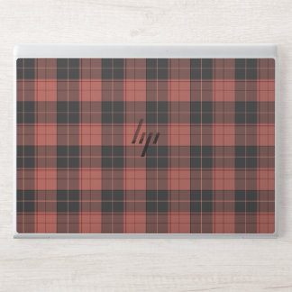 Simple tartan pattern in red HP laptop skin