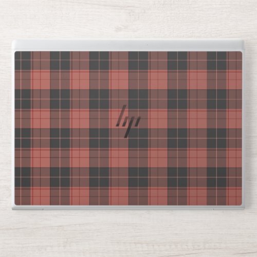 Simple tartan pattern in red HP laptop skin