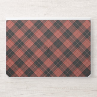Simple tartan pattern in red HP laptop skin