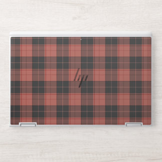 Simple tartan pattern in red HP laptop skin