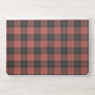 Simple tartan pattern in red HP laptop skin