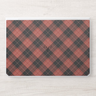 Simple tartan pattern in red HP laptop skin