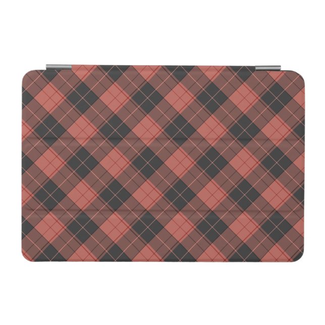 Simple tartan pattern in red iPad mini cover (Horizontal)