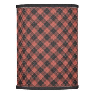 Simple tartan pattern in red lamp shade