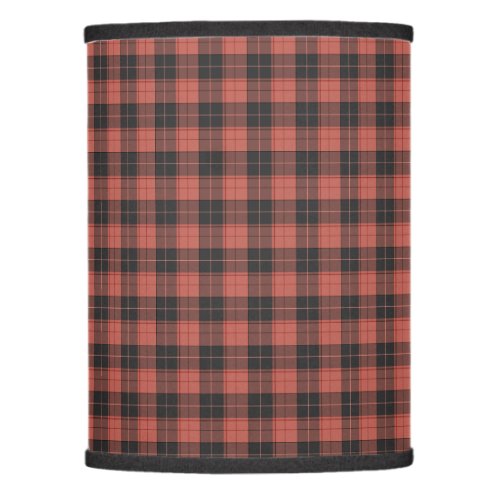 Simple tartan pattern in red lamp shade