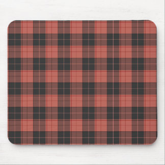 Simple tartan pattern in red mouse pad