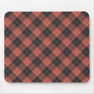 Simple tartan pattern in red mouse pad