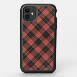 Simple tartan pattern in red OtterBox symmetry iPhone 11 case