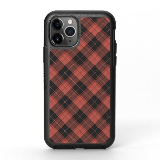 Simple tartan pattern in red OtterBox symmetry iPhone 11 pro case