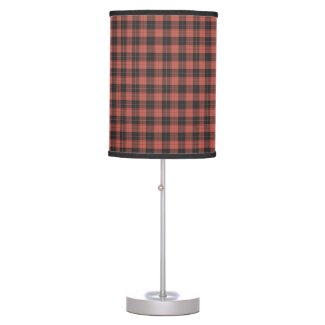 Simple tartan pattern in red table lamp