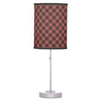 Simple tartan pattern in red table lamp