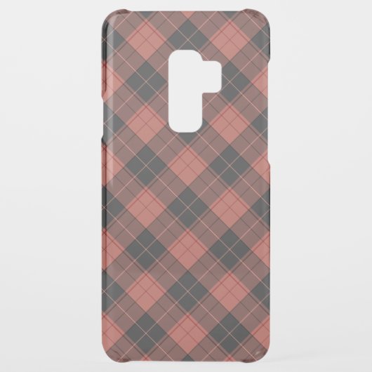 Simple tartan pattern in red uncommon samsung galaxy case (Back)
