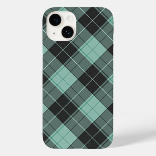 Simple tartan pattern in turquoise Case-Mate iPhon iPhone 14 Case