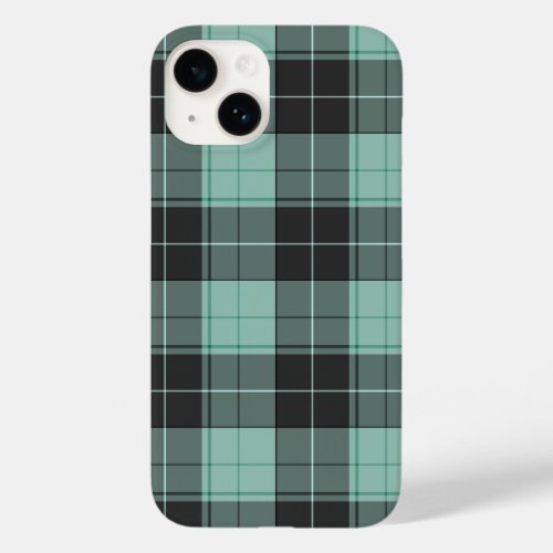 Simple tartan pattern in turquoise Case_Mate iPhone 14 case