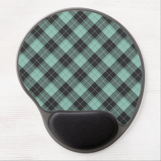Simple tartan pattern in turquoise gel mouse pad