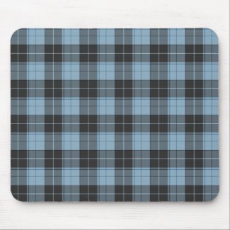 Simple tartan pattern in turquoise mouse pad