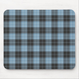 Simple tartan pattern in turquoise mouse pad