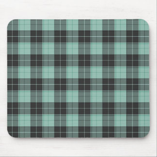 Simple tartan pattern in turquoise mouse pad