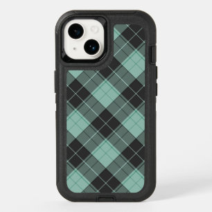 Simple tartan pattern in turquoise OtterBox iPhone