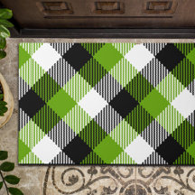 Simple Tartan Plaids Neon Green 