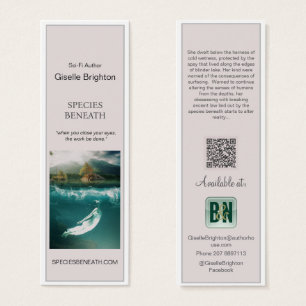 Simple Taupe Author Promotional Material Bookmarks