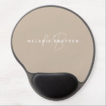 Simple Taupe Minimalist Two Monogram Name Gel Mouse Pad<br><div class="desc">Simple Taupe Minimalist Two Monogram Name perfect for bosses,  consultants,  professionals or businessmen.</div>