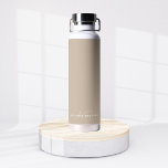 Simple Taupe Minimalist Two Monogram Name Water Bottle<br><div class="desc">Simple Taupe Minimalist Two Monogram Name Water Bottle perfect as a gift for bosses,  consultants,  professionals,  employees or businessmen.</div>