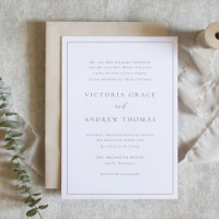 Simple Taupe Parent's Hosting Formal Wedding
