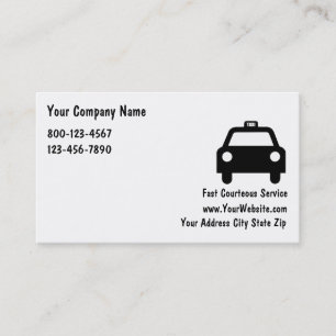 Simple Taxi Business Cards
