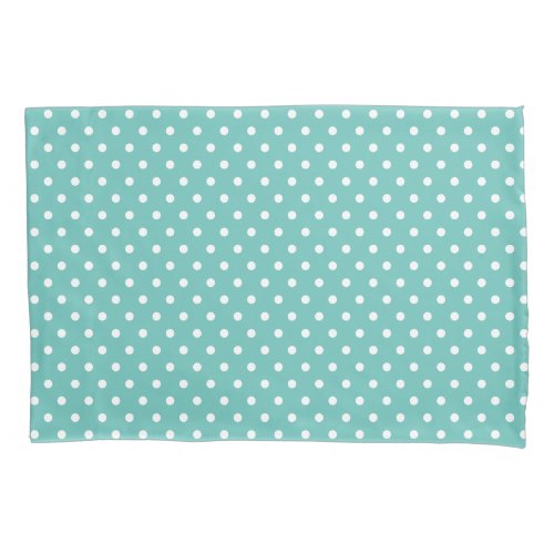Simple Teal And White Polka Dot  Pillow Case