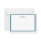 Simple Teal Blue Minimalist Monogram Two Border
