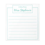Simple Teal Blue Script From Teacher Notepad