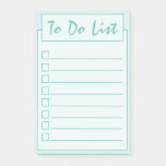 Simple Teal Blue To Do List Post-it Notes