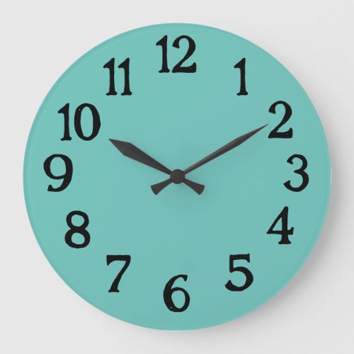 Simple Teal Mermaid Normal Plain Clock
