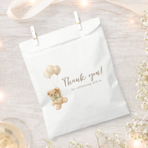 Simple Teddy Bear Party Celebration Thank You Favor Bag