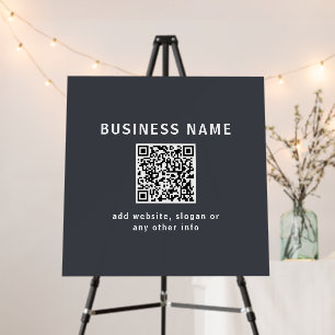 Simple Template for your QR code Dark Grey Foam Board