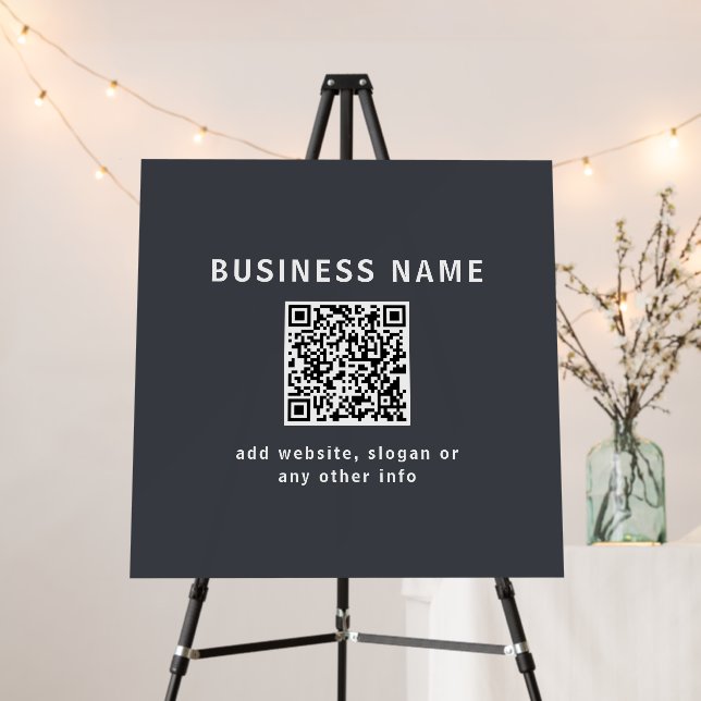 Simple Template for your QR code | Dark Grey Foam Board (In Situ (Stand))