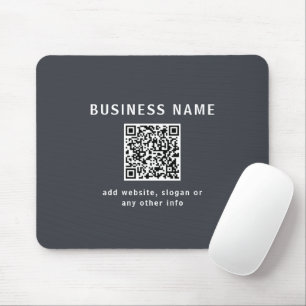 Simple Template for your QR code Dark Grey Mouse Pad
